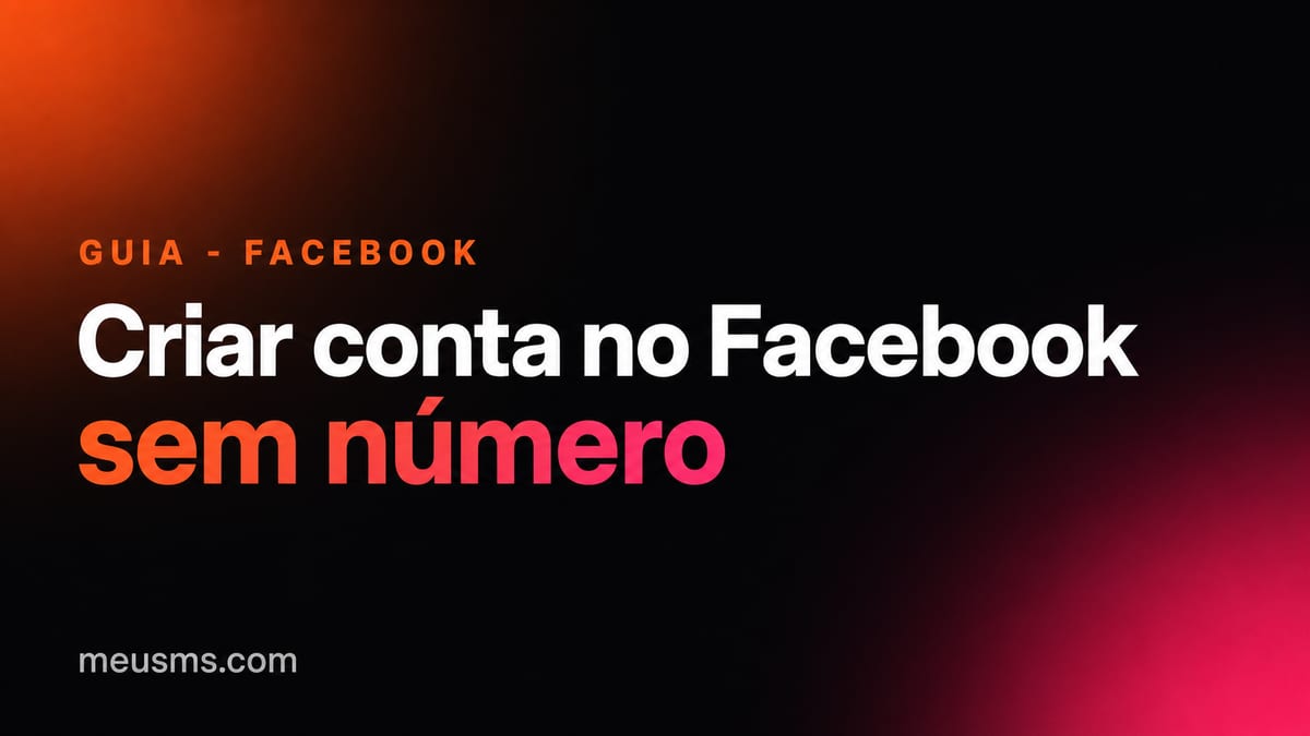 Como criar conta no Facebook sem número pessoal