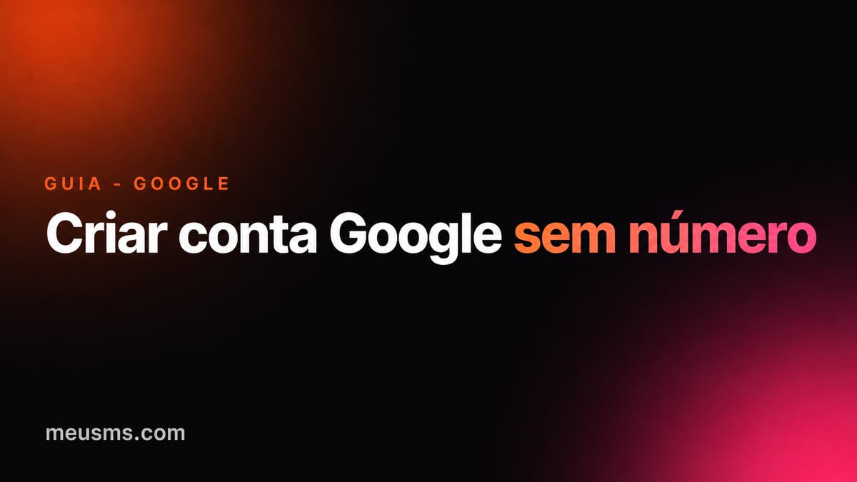 Como criar conta no Google/Gmail sem número pessoal