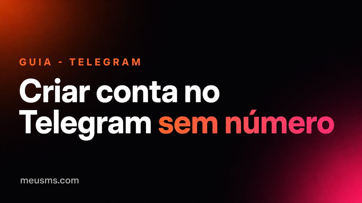 Como criar conta no Telegram sem número pessoal