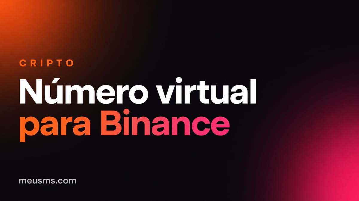 Número virtual para Binance e corretoras de cripto